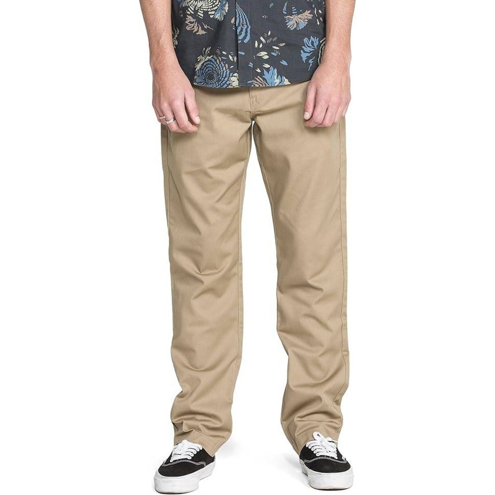 NWT Volcom Chino Trousers Pants VMONTY Khaki Size 33 Modern Fit